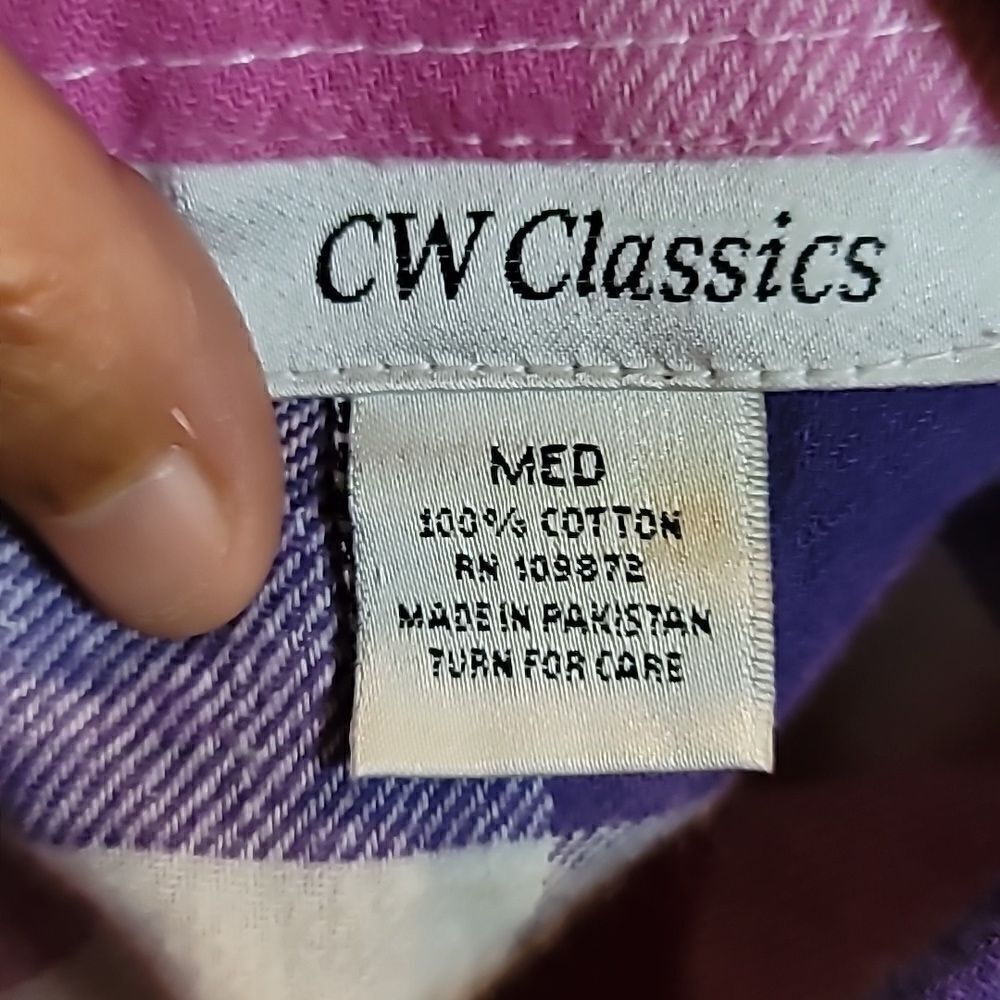 CW Classics Plaid Longsleeve Top Size M NWOT - Picture 5 of 5